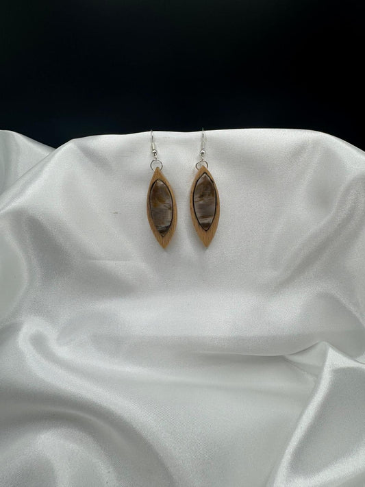 BOUCLES D'OREILLES JASPE ASTEROÏDE