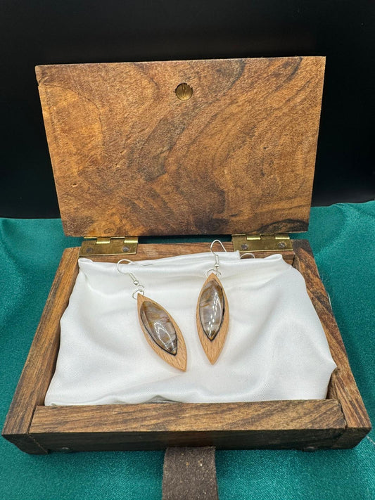 BOUCLES D'OREILLES JASPE ASTEROÏDE