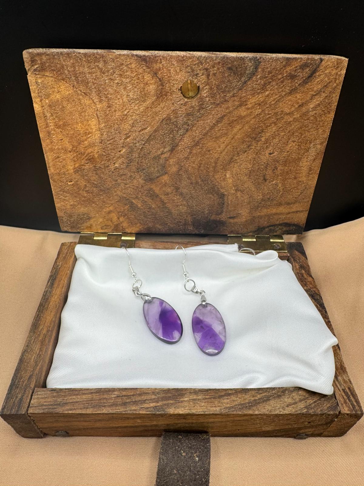 BOUCLES D'OREILLES Améthyste