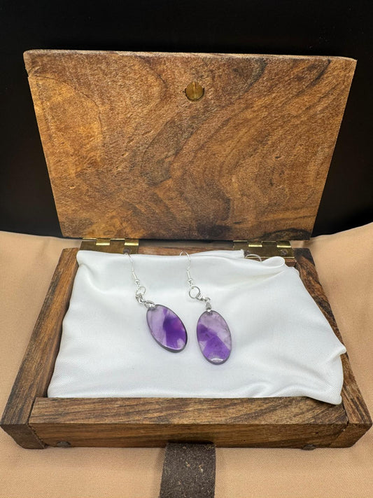 BOUCLES D'OREILLES Améthyste