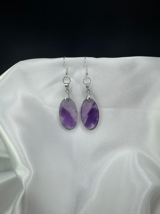 BOUCLES D'OREILLES Améthyste