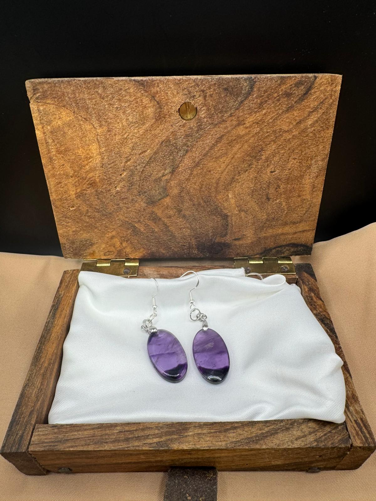 BOUCLES D'OREILLES Améthyste