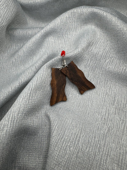 BOUCLES D'OREILLES NOYER