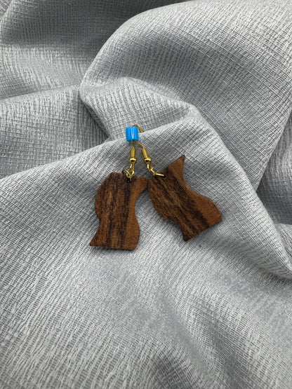 BOUCLES D'OREILLES NOYER