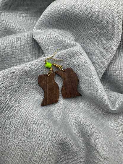 BOUCLES D'OREILLES NOYER