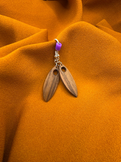 BOUCLES D'OREILLES NOYER