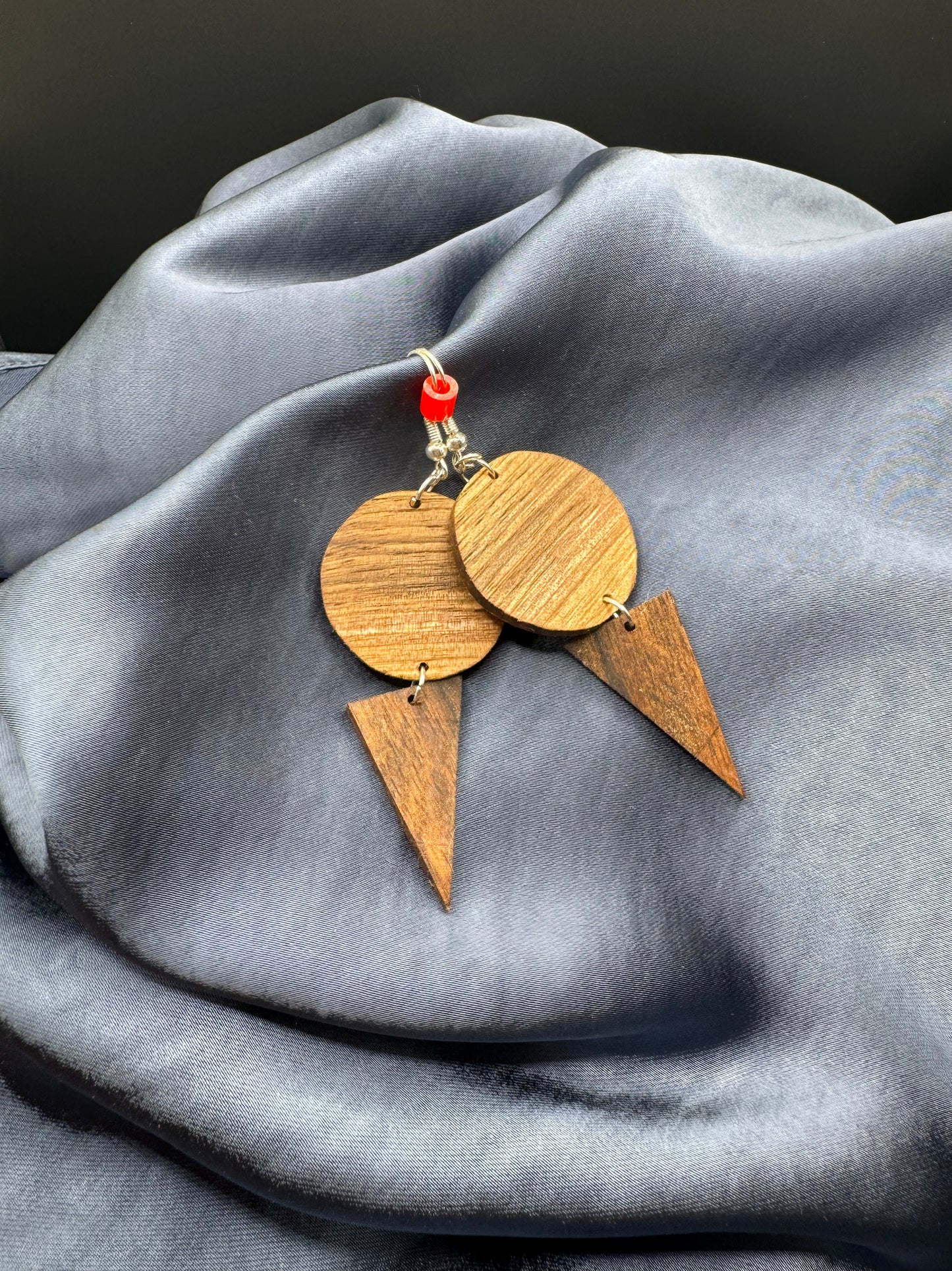 BOUCLES D'OREILLES DOUBLE NOYER