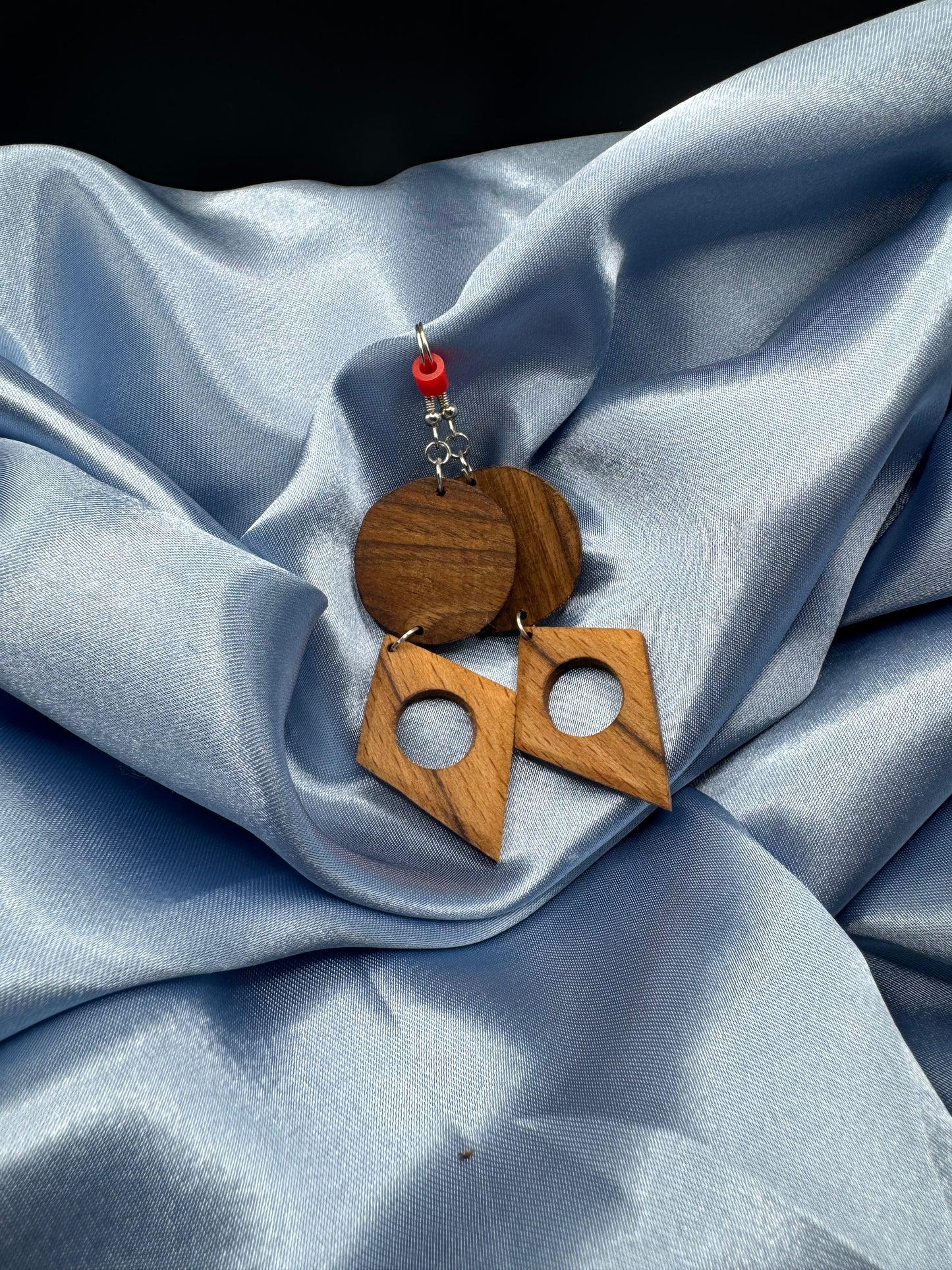 BOUCLES D'OREILLES DOUBLE NOYER