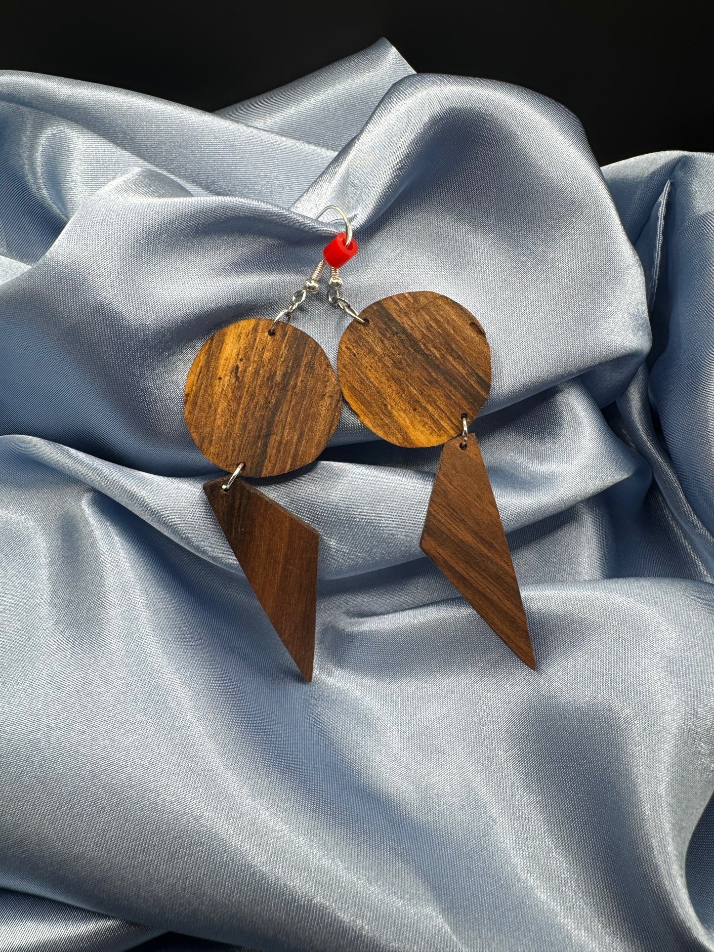 BOUCLES D'OREILLES DOUBLE NOYER