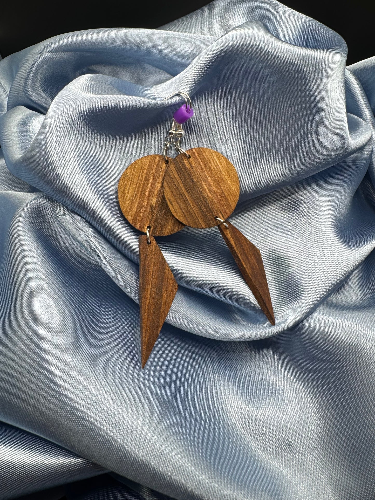 BOUCLES D'OREILLES DOUBLE NOYER