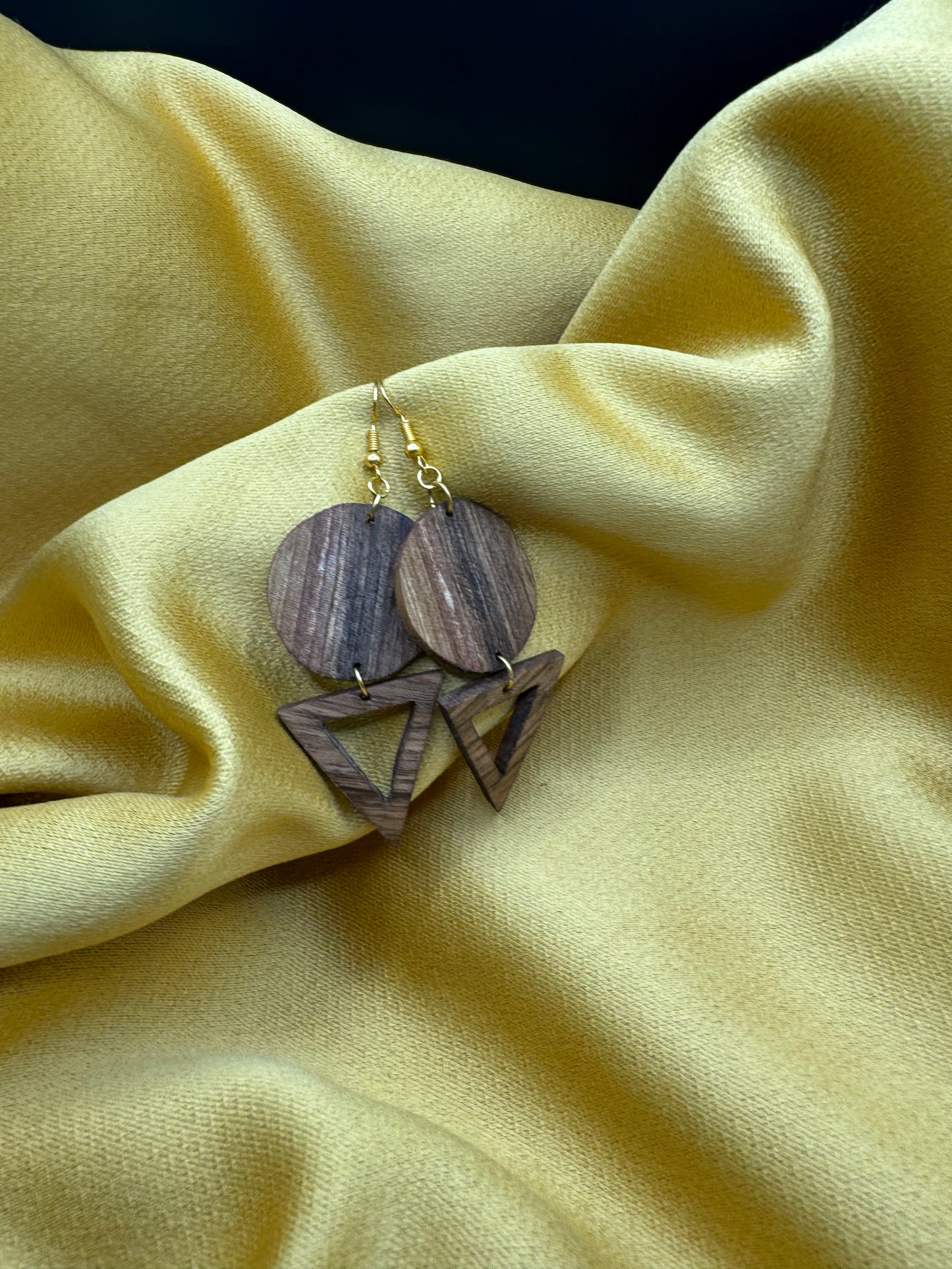 BOUCLES D'OREILLES DOUBLE NOYER