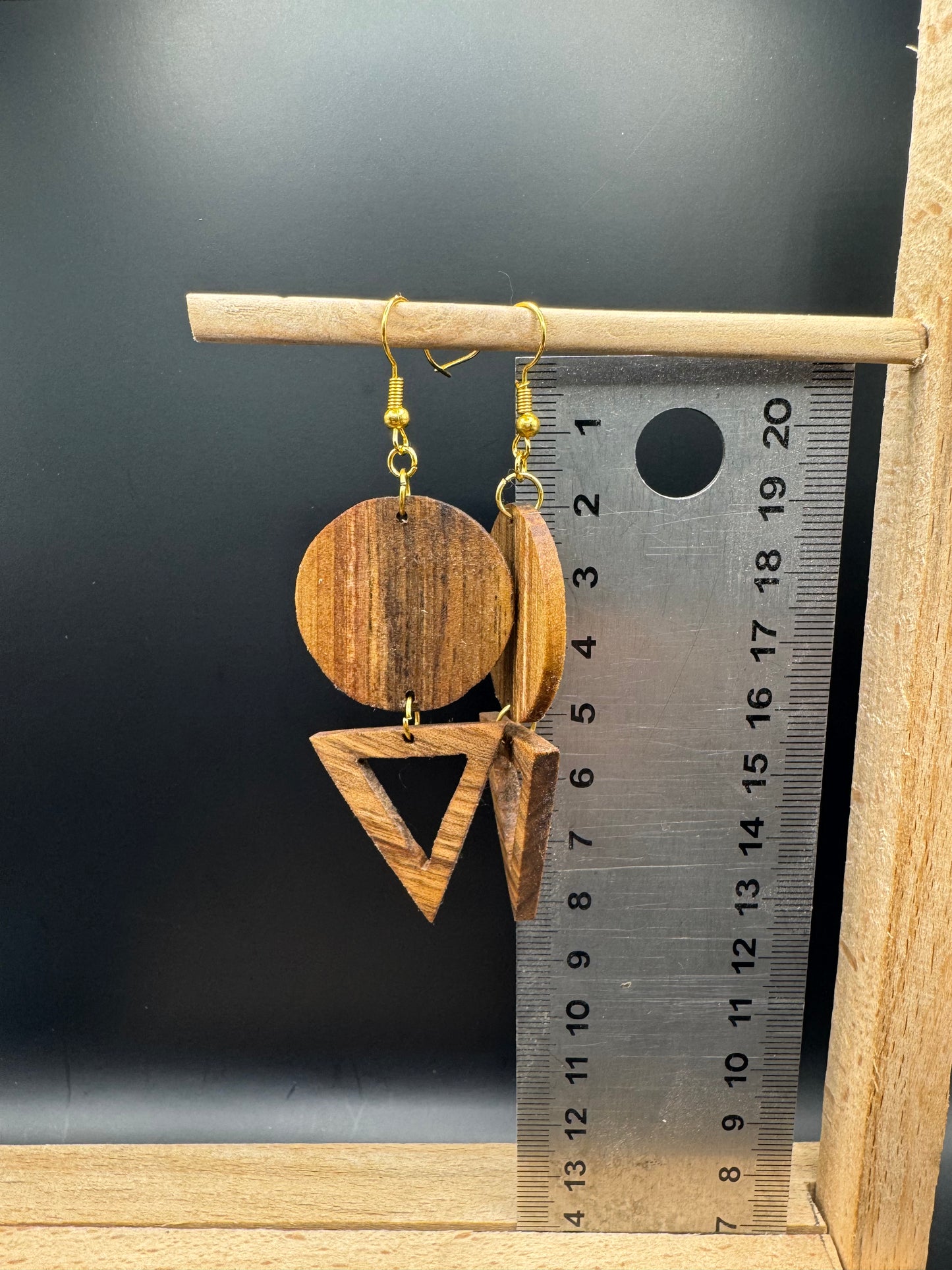 BOUCLES D'OREILLES DOUBLE NOYER