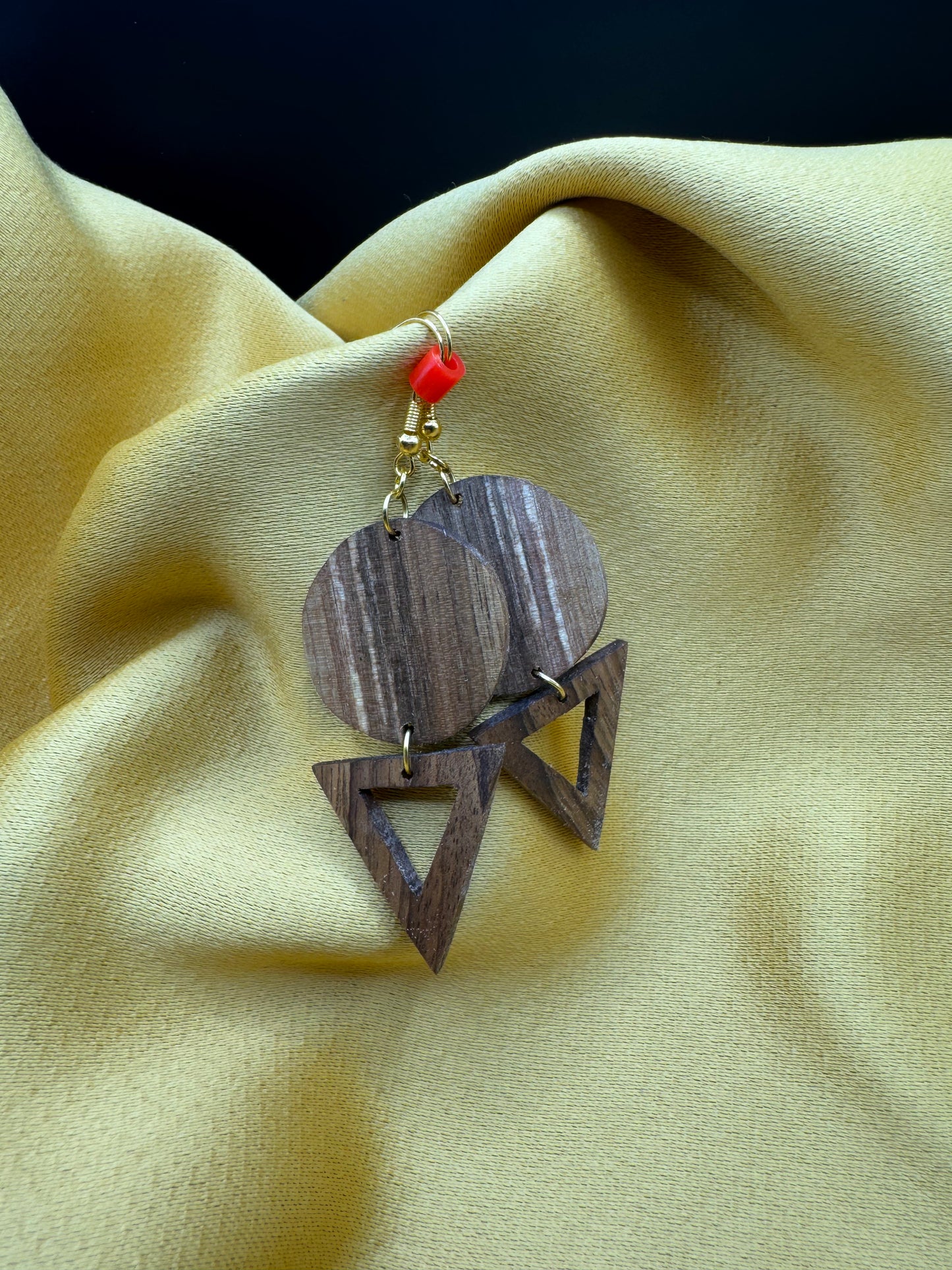 BOUCLES D'OREILLES DOUBLE NOYER