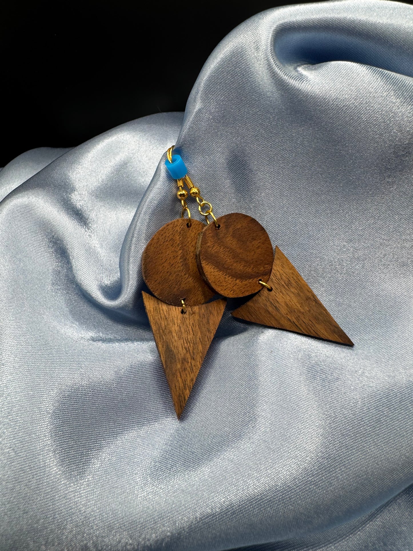 BOUCLES D'OREILLES DOUBLE NOYER