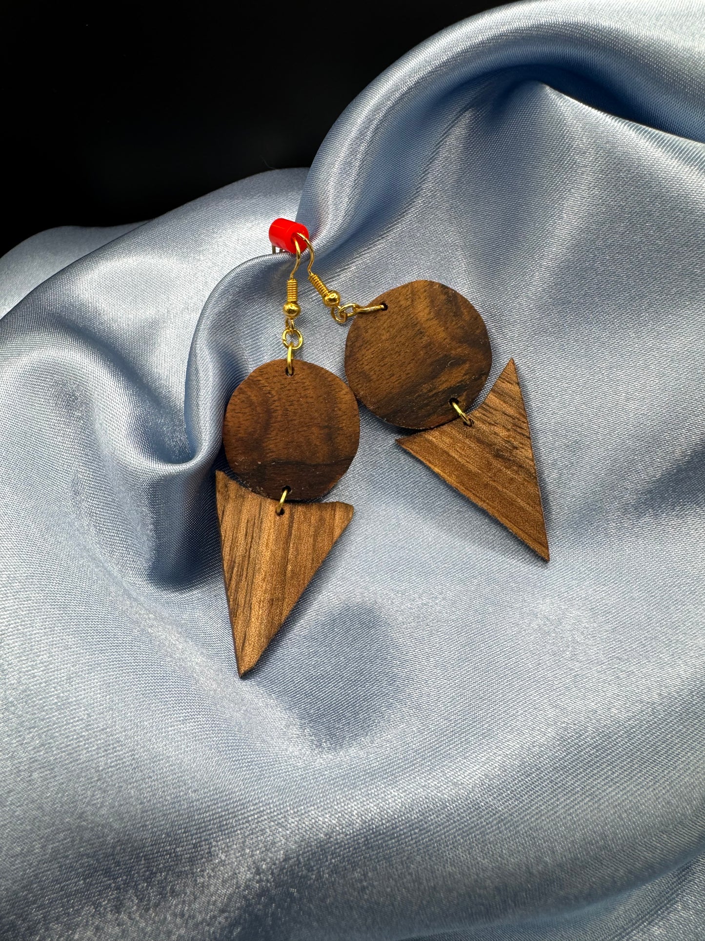 BOUCLES D'OREILLES DOUBLE NOYER